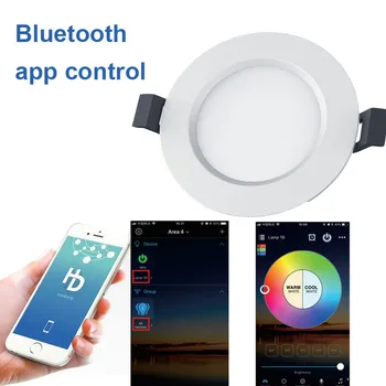5W 9W 15W RGBCCT Bluetooth LED Downlight Karartma Akıllı APP Kontrolü Gömülü Kapalı Lamba Ev Aydınlatma için