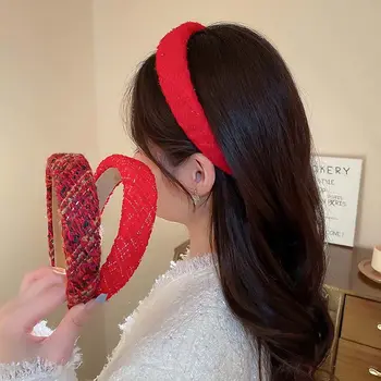 Kadın saç aksesuarları Yıkama saç bandı Şapkalar Kadın Headdress Kadın Kafa Bandı kızıl saç Çember Çin Yeni Yılı saç bandı