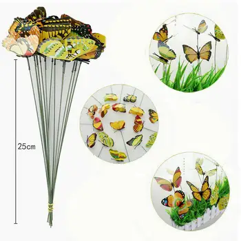 Kelebek Kazık Açık Yard Ekici Saksı Yatak Bahçe Dekor Yard Sanat Renkli Tuhaf Kelebek Kazık