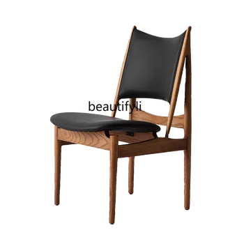 Tasarımcı Mısır Sandalye katı ahşap yemek sandalyesi Retro Tek Boş Sandalye Basit Yüksek Bacak Koltuk mobilya