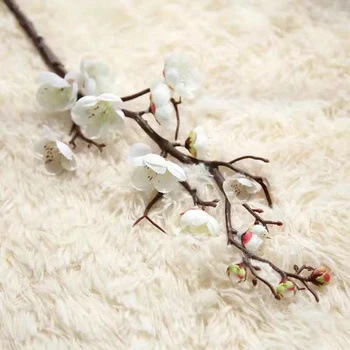 Wintersweet Yapay Çiçek Lamei Plastik+ipek Simüle Düğün 1 Demet 28 cm / 60 cm Aranjmanı Çin Tarzı