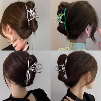 Zarif Bambu Saç Pençeleri Vintage Metal Saç Klipleri Firkete Antika İnci Saç Kelepçeleri Tokalarım Kadınlar Kızlar İçin saç aksesuarları